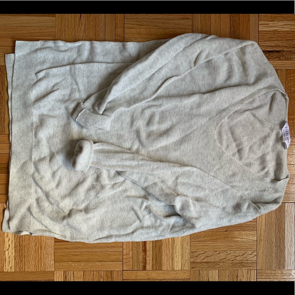 Everlane waffle vneck sweater
